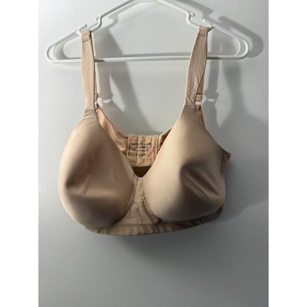 Vanity Fair Women's Plus Bra Softcup Nude 38DD Beige Full Coverage